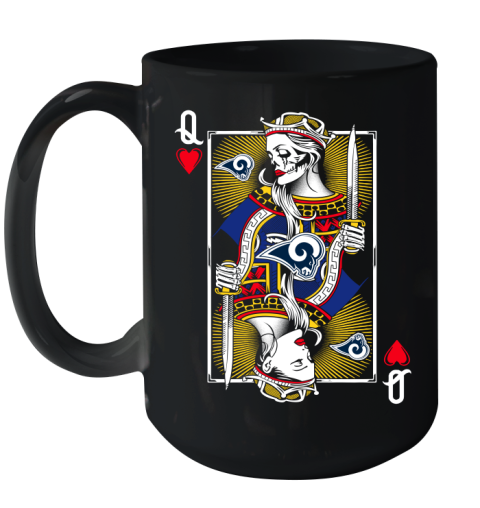 NFL Football Los Angeles Rams The Queen Of Hearts Card Shirt Ceramic Mug 15oz