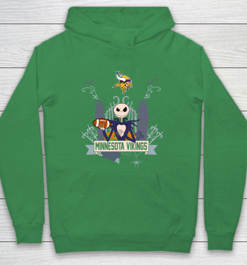 NFL Minnesota Vikings Football Jack Skellington Halloween Hoodie 5