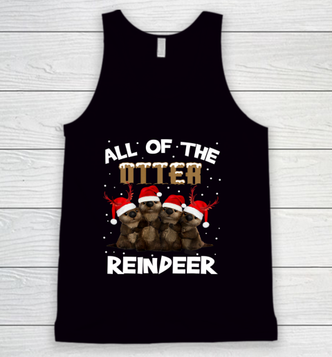 All Of Otter Reindeer Christmas Pajamas Tshirt Xmas Tank Top