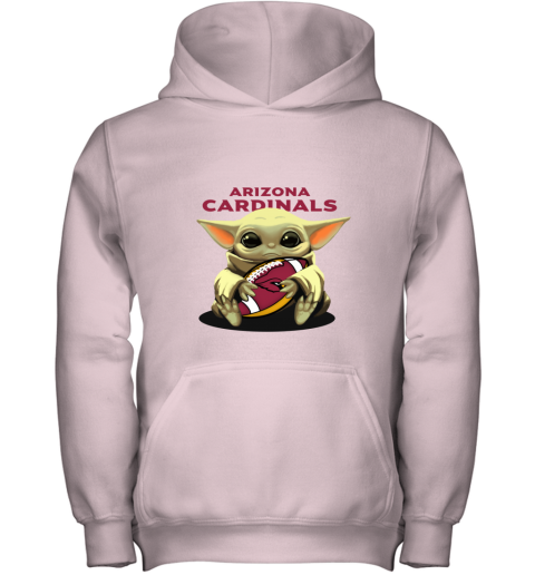 Baby Yoda Loves The Arizona Cardinals 3ypu baby yoda loves the arizona cardinals youth hoodie 43 front light pink