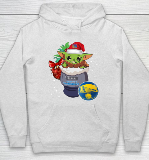 Golden State Warriors Christmas Baby Yoda Star Wars Funny Happy NBA Hoodie