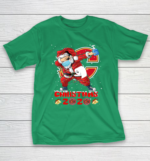 Calgary Flames Funny Santa Claus Dabbing Christmas 2020 NHL T-Shirt 5