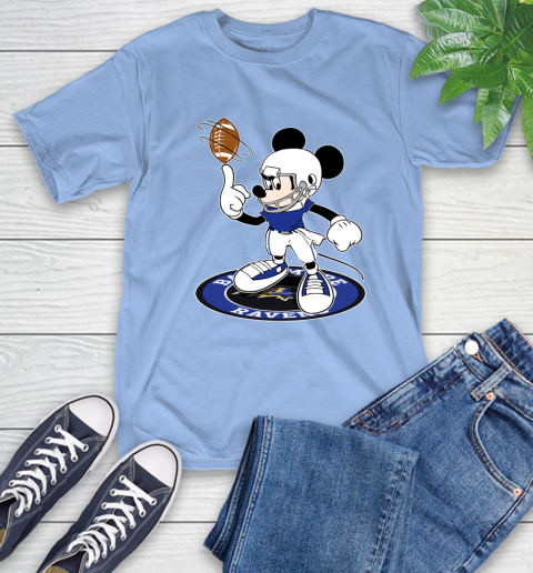 NFL Football Baltimore Ravens Cheerful Mickey Disney Shirt T-Shirt 12