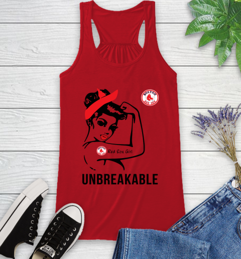 MLB Boston Red Sox Girl Unbreakable Baseball Sports Racerback Tank 4