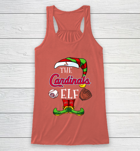 St.Louis Cardinals Christmas ELF Funny MLB Racerback Tank 3