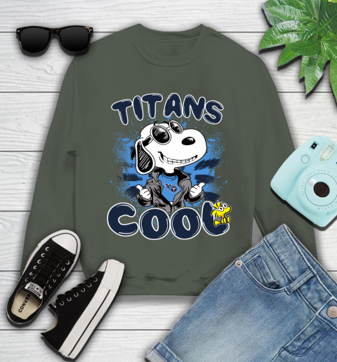 NFL Football Tennessee Titans Cool Snoopy Shirt Youth Sweatshirt 7