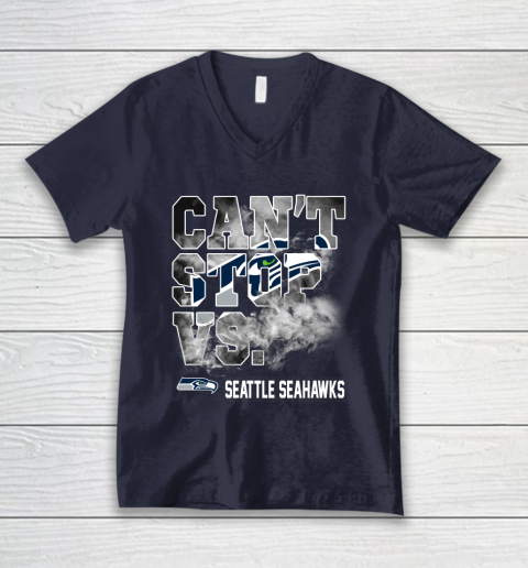 NFL Seattle Seahawks Can't Stop Vs V-Neck T-Shirt 2