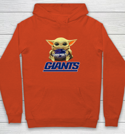 NFL Football New York Giants Baby Yoda Star Wars Youth Hoodie 5