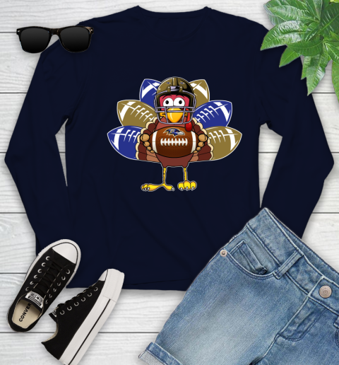 Baltimore Ravens Turkey Thanksgiving Day Youth Long Sleeve 3