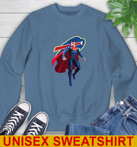 NFL Superman DC Sports Football Buffalo Bills Sweatshirt 8