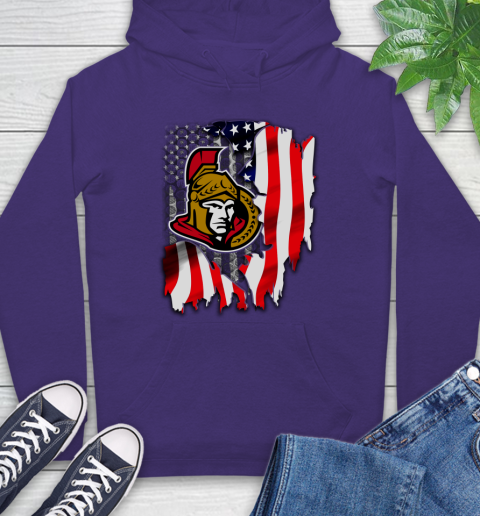Ottawa Senators NHL Hockey American Flag Hoodie 5