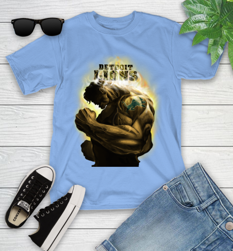 Detroit Lions NFL Football Hulk Marvel Avengers Sports Youth T-Shirt 15
