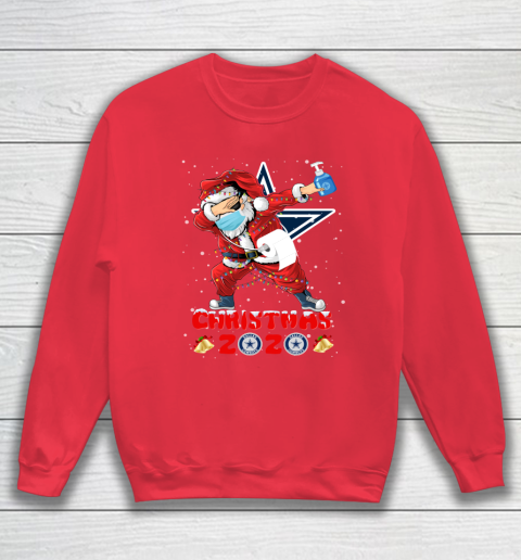Dallas Cowboys Funny Santa Claus Dabbing Christmas 2020 NFL Sweatshirt 7