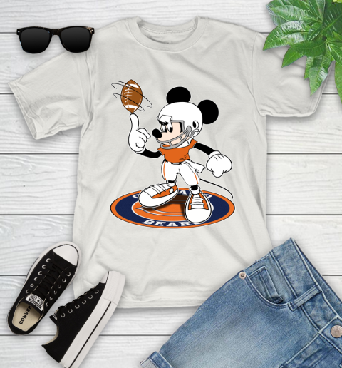 NFL Football Chicago Bears Cheerful Mickey Disney Shirt Youth T-Shirt 12
