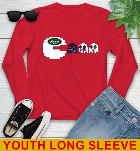 New York Jets NFL Football Pac Man Champion Youth Long Sleeve 11