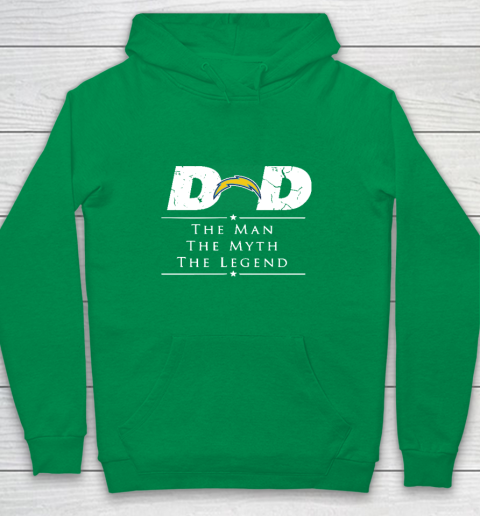 Los Angeles Chargers NFL Football Dad The Man The Myth The Legend Youth Hoodie 4