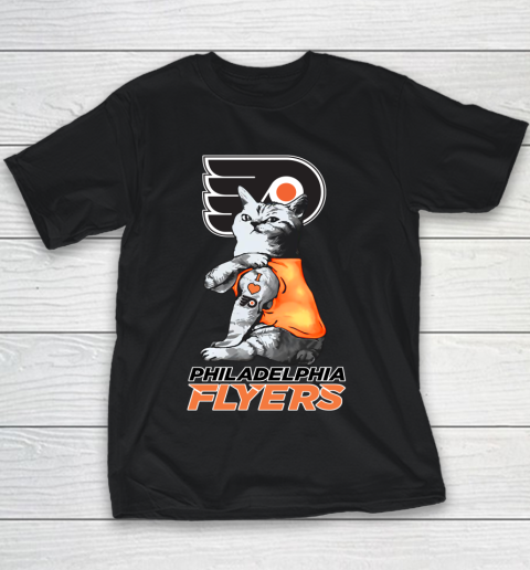 NHL My Cat Loves Philadelphia Flyers Hockey Youth T-Shirt