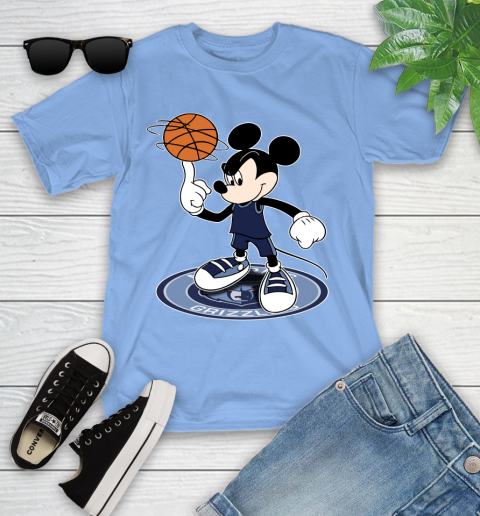 NBA Basketball Memphis Grizzlies Cheerful Mickey Disney Shirt Youth T-Shirt 11