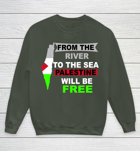 From The River To The Sea Palestine Will Be Free Shirt Youth Sweatshirt 8
