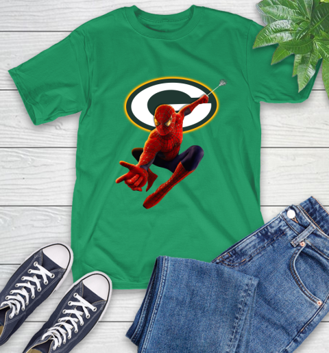 NFL Spider Man Avengers Endgame Football Green Bay Packers T-Shirt 7
