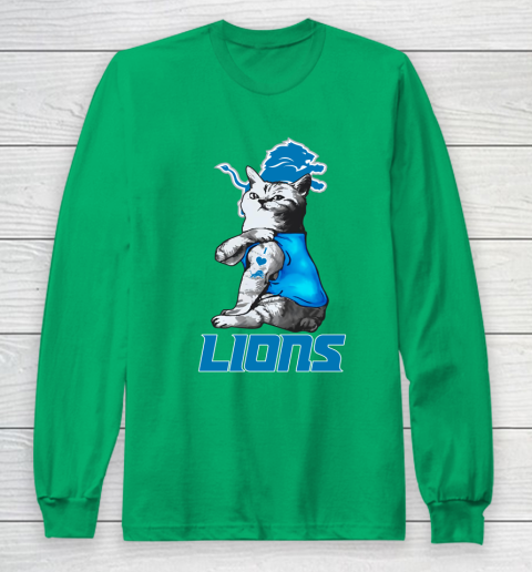 NFL Football My Cat Loves Detroit Lions Long Sleeve T-Shirt 4