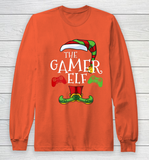Gamer Elf Family Matching Christmas Funny Gaming Pajama Long Sleeve T-Shirt 3