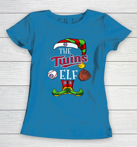Minnesota Twins Christmas ELF Funny MLB Women's T-Shirt 6