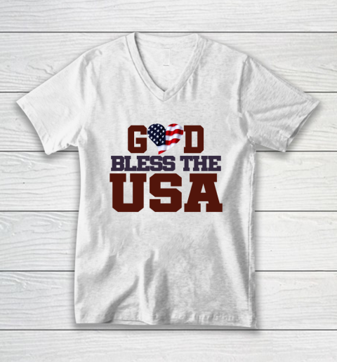 God Bless The USA V-Neck T-Shirt