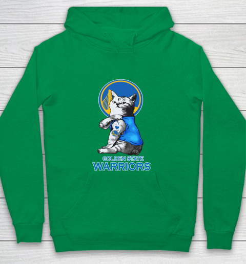 NBA Basketball My Cat Loves Golden State Warriors Youth Hoodie 4
