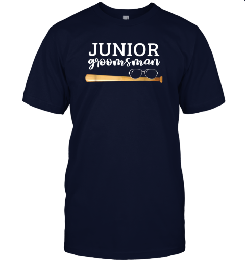 09il junior groomsman baseball bat wedding party jr boys gift jersey t shirt 60 front navy