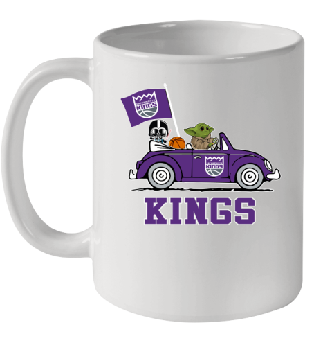 NBA Basketball Sacramento Kings Darth Vader Baby Yoda Driving Star Wars Shirt Ceramic Mug 11oz