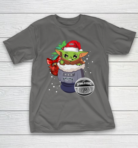 San Antonio Spurs Christmas Baby Yoda Star Wars Funny Happy NBA T-Shirt 9