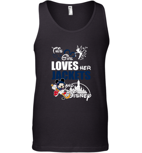 This Girl Love Her Columbus Blue Jackets And Mickey Disney Tank Top