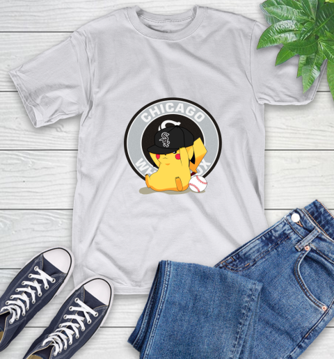 MLB Pikachu Baseball Sports Chicago White Sox T-Shirt 12