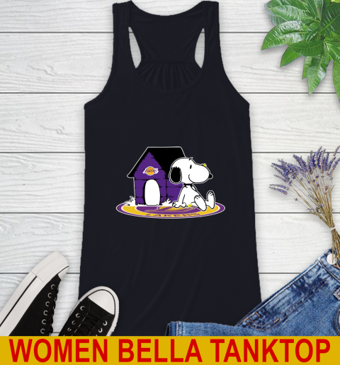 NBA Basketball Los Angeles Lakers Snoopy The Peanuts Movie Shirt Racerback Tank 10