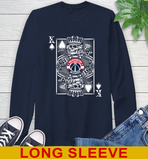 Washington Wizards NBA Basketball The King Of Spades Death Cards Shirt Long Sleeve T-Shirt 3