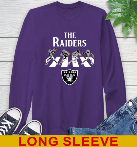 NFL Football Oakland Raiders The Beatles Rock Band Shirt Long Sleeve T-Shirt 5
