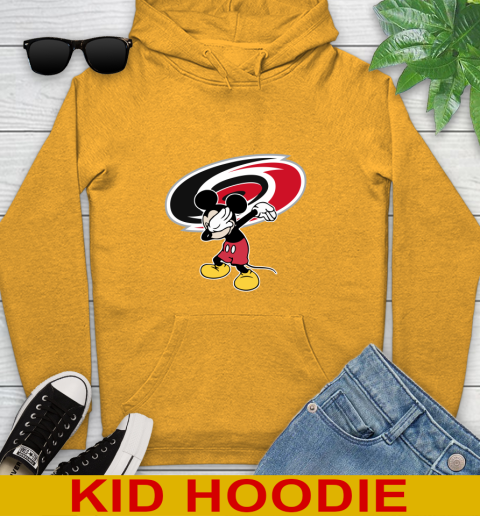 Carolina Hurricanes NHL Hockey Dabbing Mickey Disney Sports Youth Hoodie 3