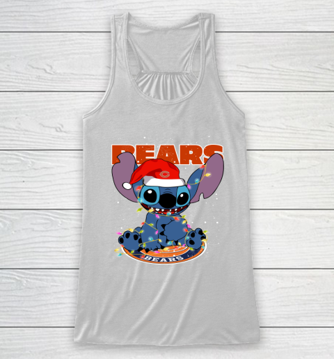 Chicago Bears NFL Football noel stitch Christmas Racerback Tank