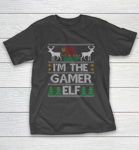 Gamer Elf Matching Family Group Christmas Party Pajama T-Shirt