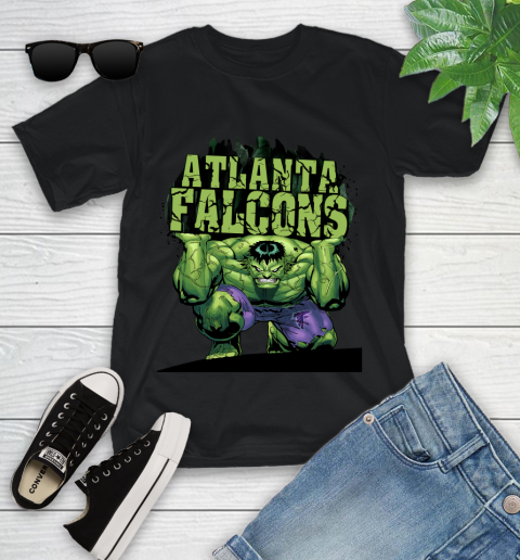 Atlanta Falcons NFL Football Incredible Hulk Marvel Avengers Sports Youth T-Shirt 2