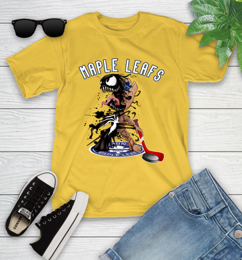 NHL Toronto Maple Leafs Hockey Venom Groot Guardians Of The Galaxy Youth T-Shirt 8