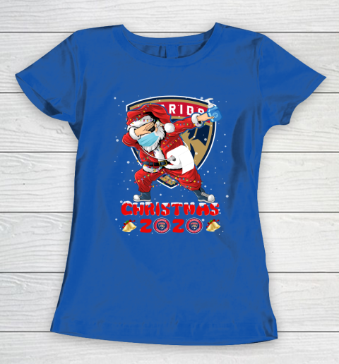 Florida Panthers Funny Santa Claus Dabbing Christmas 2020 NHL Women's T-Shirt 8