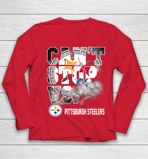NFL Pittsburgh Steelers Can't Stop Vs Youth Long Sleeve 8