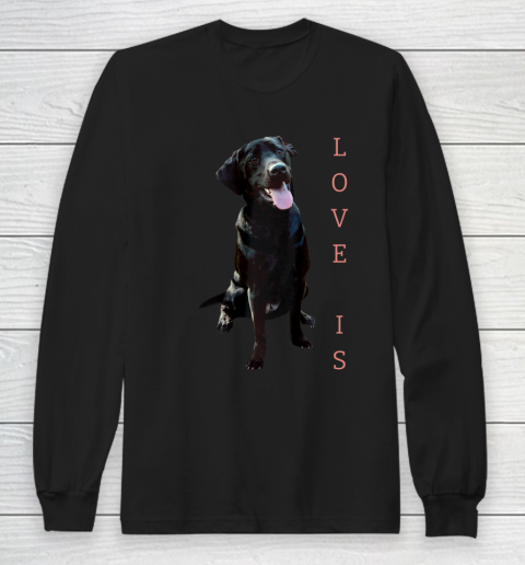 Dog Mom Shirt Labrador Retriever Shirt Women Men Kids Black Lab Dog Mom Long Sleeve T-Shirt