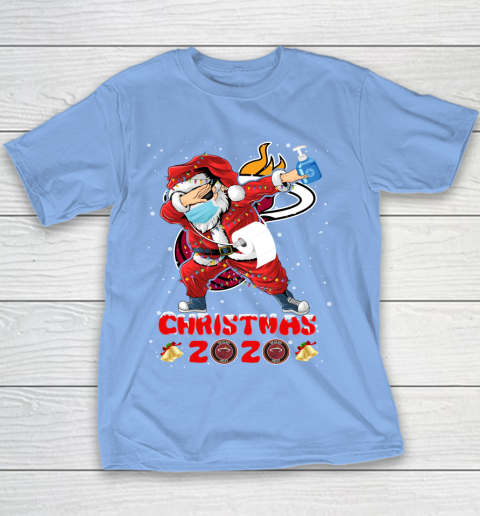 Miami Heat Funny Santa Claus Dabbing Christmas 2020 NBA Youth T-Shirt 8