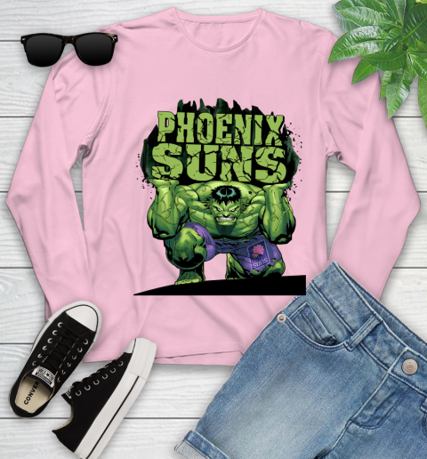 Phoenix Suns NBA Basketball Incredible Hulk Marvel Avengers Sports Youth Long Sleeve 10