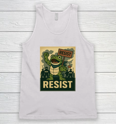Resist Portland Frog Stand With Frog Digital Protest Shirt Tank Top