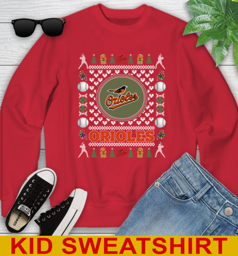 Baltimore Orioles Merry Christmas MLB Baseball Loyal Fan Youth Sweatshirt 7