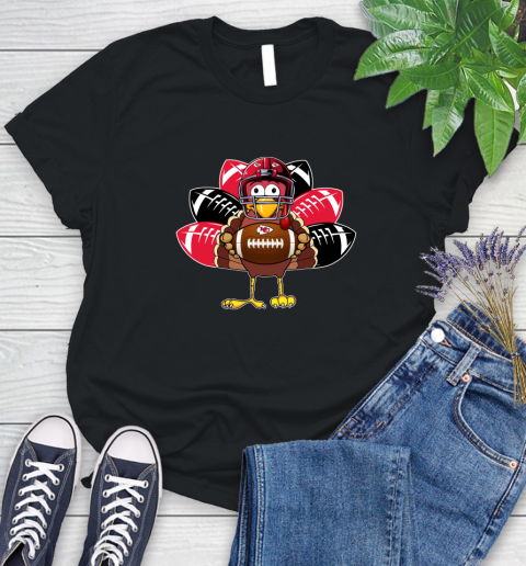 Kansas City Chiefs Turkey Thanksgiving Day Women's T-Shirt 2